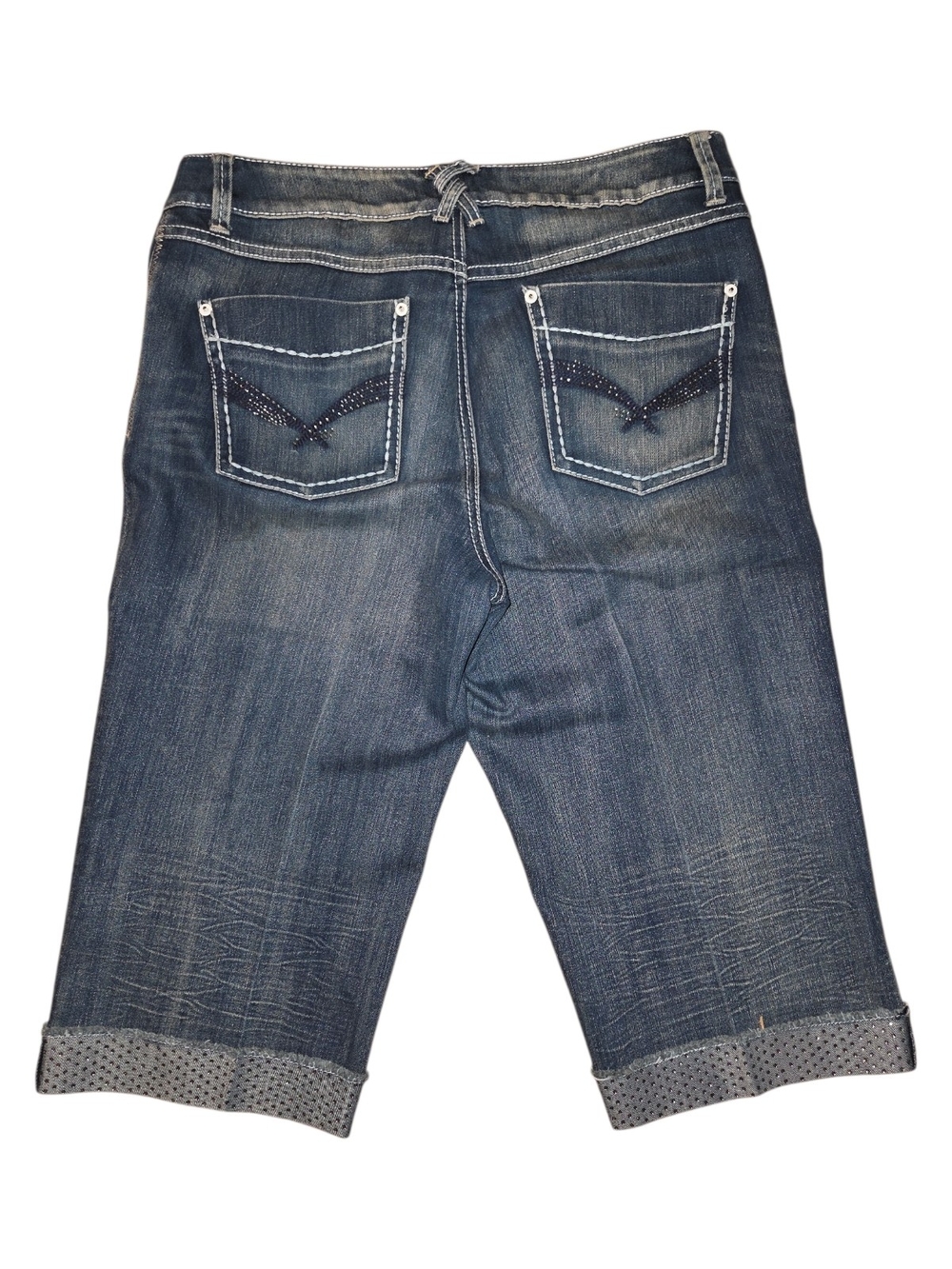INC International Concepts Dark Wash Cropped Jeans - Picture 2 of 3